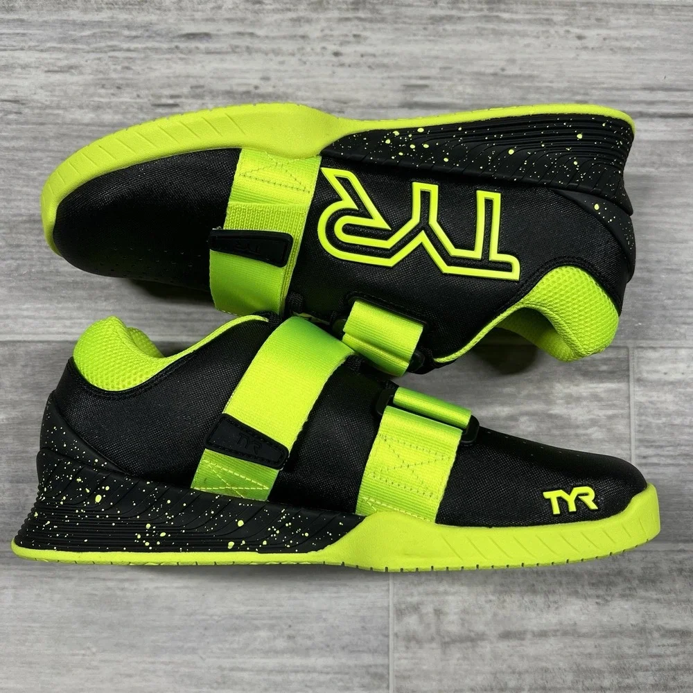 TYR L-1 Lifter Limited Edition Lifting Shoes, Black Attack Yellow, M 9 /‎ W 10.5